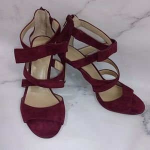 Strappy Burgundy Wine Thea Bow Heels Ann T…